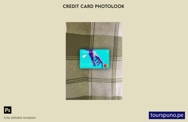 listo para imprimir plantilla frontal de aspecto fotográfico de mastercard d 135